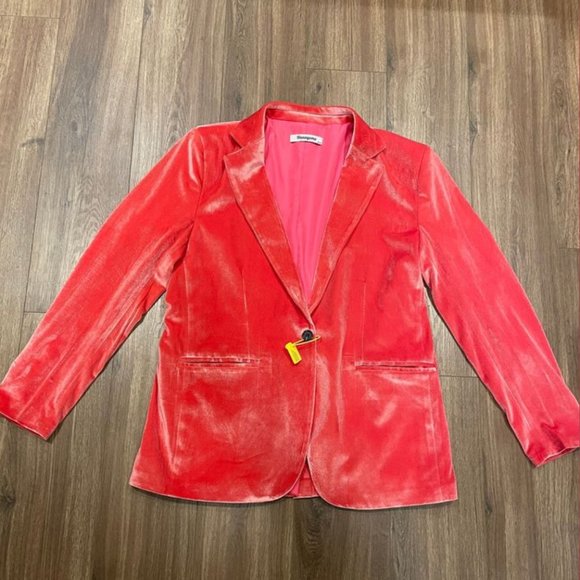 Brand new, Velet pink woman's blazer, size m - Picture 2 of 7